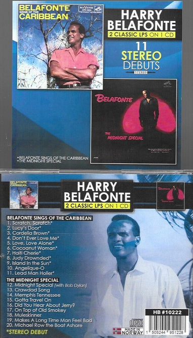 Harry Belafonte Belafonte Sings Of The Caribbean And The Midnight Special & CD