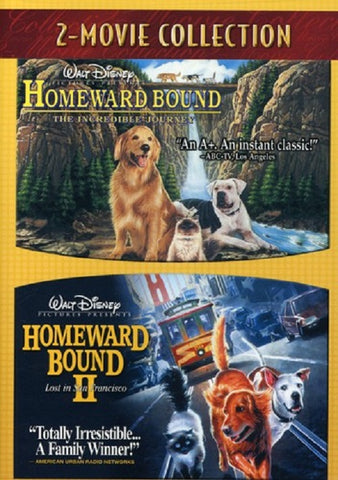 Homeward Bound 1 and 2 Lost in San Francisco Incredible Journey New  DVD