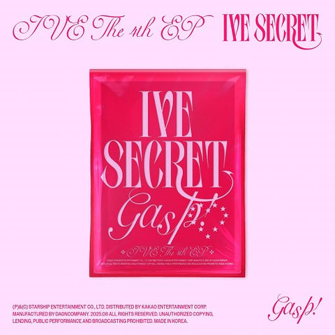 Ive Secret Gasp Ver Ive The 4th EP CD + Sticker + Photo + Photo Card Presale