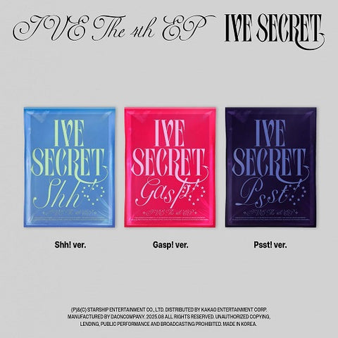 Ive Secret Random Cover CD + Photobook + Instant Photo + Photocard Presale