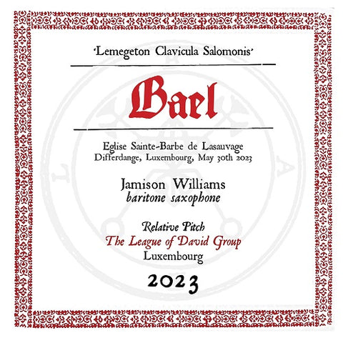 Jamison Williams Lesser Key Of Solomon-bael Solomon bael New CD