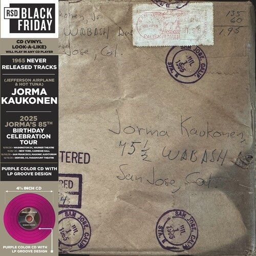 Jorma Kaukonen Wabash Avenue 1965 never released tracks (RSD) New CD Presale