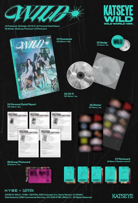 Katseye Wild Wild World Ver New CD + Lyrics + Sticker + Stickers Presale