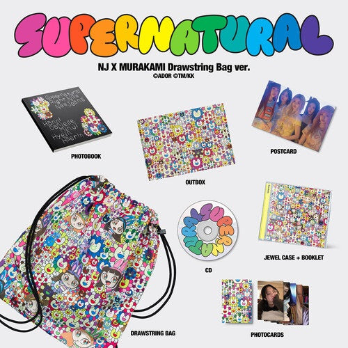 NewJeans Supernatural NJ X MURAKAMI (Drawstring Bag ver) CD Booklet + Photo Book