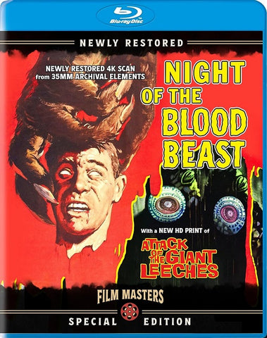 Night of the Blood Beast + Attack of the Giant Leeches (Ken Clark) New Blu-ray