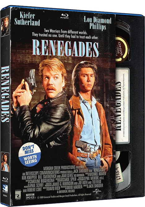 Renegades (Kiefer Sutherland Lou Diamond Phillips) Retro VHS Packaging Blu-ray