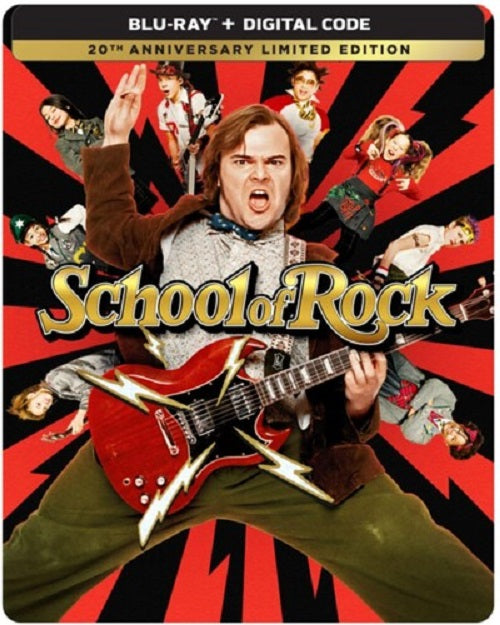 School of Rock (Jack Black Joan Cusack Mike White) New Blu-ray + Steelbook