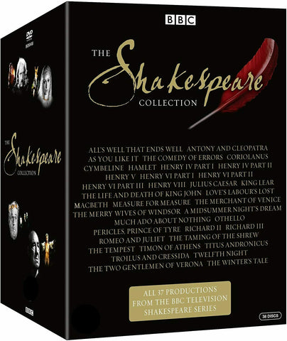 The BBC Shakespeare Collection 38xDiscs Complete Series Region 4 New DVD