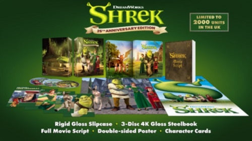 Shrek 25th Anniversary Collectors 4K Ultra HD Reg B Blu-ray + Steelbook Presale