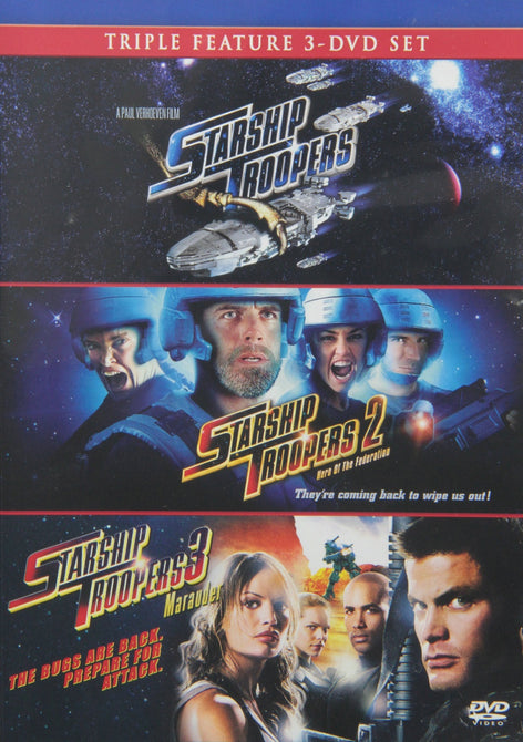 Starship Troopers Trilogy 1 2 3 Triple Feature  New Region 1 DVD