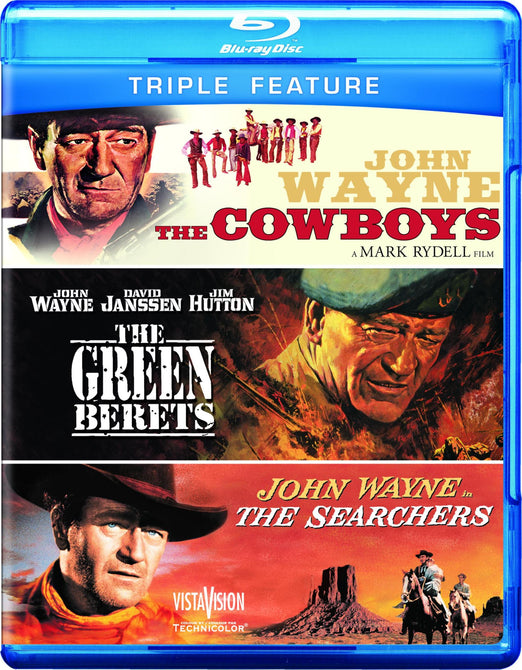 The Cowboys + The Green Berets + The Searchers (John Wayne) New Region B Blu-ray