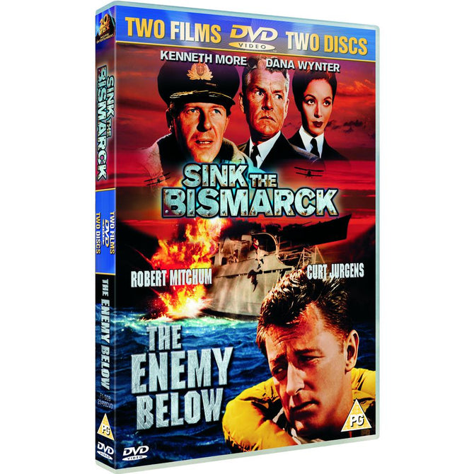 The Enemy Below + Sink the Bismarck (Robert Mitchum, Curd Jurgens) Region 4 DVD