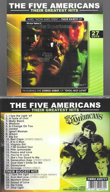 The Five Americans Their Greatest Hits And Now And Then 5 New CD