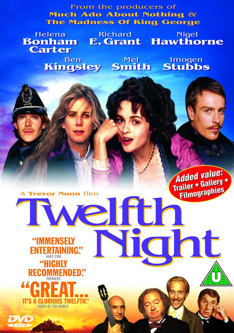 Twelfth Night (Helena Bonham Carter Ben Kingsley Nigel Hawthorne) Region 4 DVD