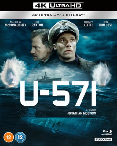 U-571  U 571 U571 4K Ultra HD AND  Blu-ray + Slip Cover 2 Discs