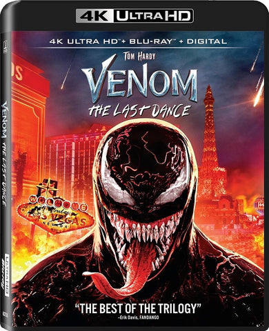 Venom The Last Dance (Tom Hardy Chiwetel Ejiofor) 4K Ultra HD Blu-ray + Digital