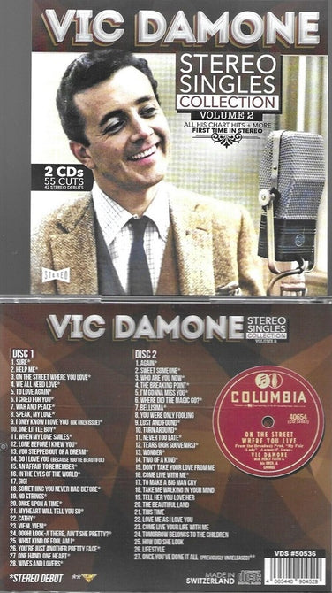 Vic Damone Stereo Singles Collection Volume 2 Vol Two 2 Disc New CD