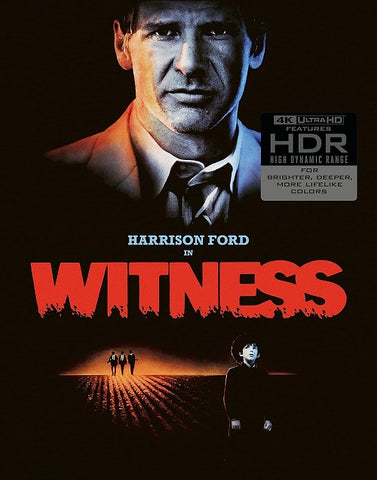 Witness (Harrison Ford Kelly McGillis) Limited Edition New 4K Mastering Blu-ray
