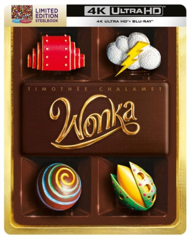 Wonka Limited Edition New 4K Ultra HD Region B Blu-ray + Steelbook