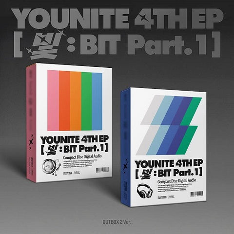 YOUNITE 4th Ep Light Bit Part 1 New CD + Sticker + Photo Book + Postcard