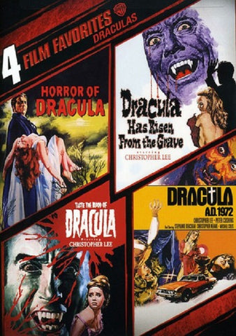 4 Film Favorites Draculas (Peter Cushing) Horror of Dracula AD 1972 New R4 DVD