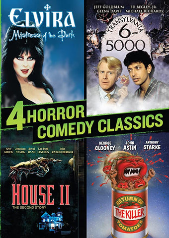 4 Horror Comedy Classics Elvira + Transylvania 6 5000 + House II Region 1 DVD