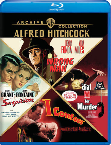 Alfred Hitchcock Collection Suspicion I Confess Wrong Man Dial M for Blu-ray