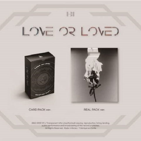 B.I Love Or Loved Part 1 Random Cover ea w unique items BI One New CD
