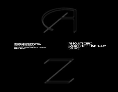 Baekho Absolute Zero Deluxe Version CD + Poster + Photo Book + Photos + Postcard