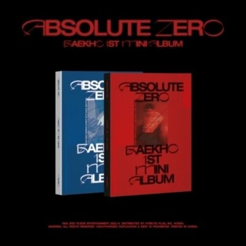 Baekho Absolute Zero Random Cover New CD + Sticker + Poster + Photo Book