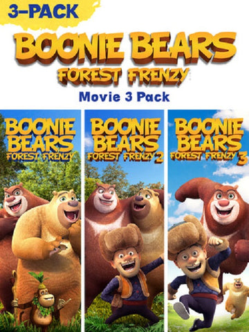 Boonie Bears Forest Frenzy 3 Pack Three New DVD