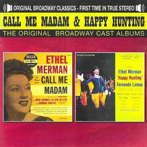 Call Me Madam And Happy Hunting Ethel Merman Original Cast & 2 Disc New CD