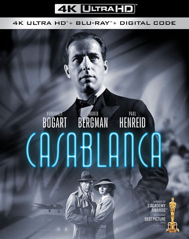 Casablanca (Humphrey Bogart Ingrid Bergman) New 4K Mastering Blu-ray + Digital