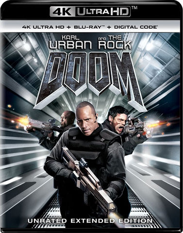 Doom (Dwayne Johnson Karl Urban) Extended Edition 4K Mastering Blu-ray Digital