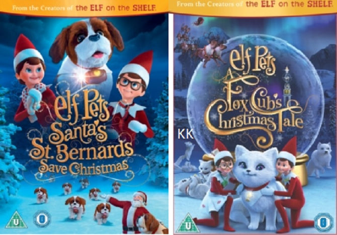 Elf Pets Santa's St Bernard's Save Christmas + A Fox Cub's Christmas Tale R4 DVD