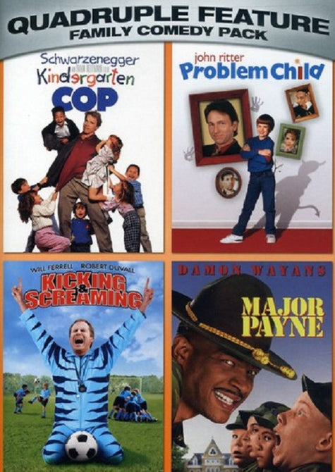 Kindergarten Cop + Problem Child + Major Payne + Kicking and Screaming NEW DVD