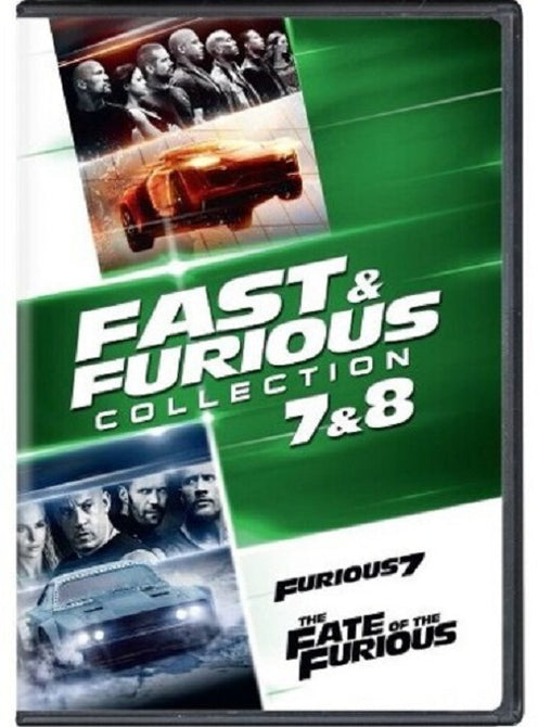 Fast & Furious Collection 7 & 8 (Vin Diesel Paul Walker) Seven And Eight DVD
