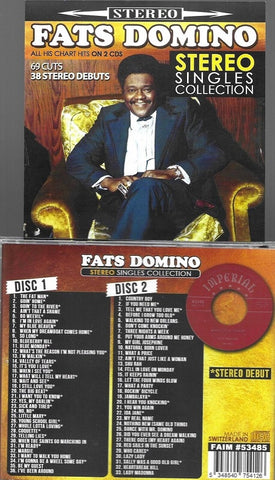 Fats Domino Stereo Singles Collection 2 Disc New CD