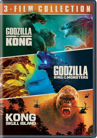 Godzilla Vs Kong + Godzilla King of the Monsters + Kong Skull Island New DVD