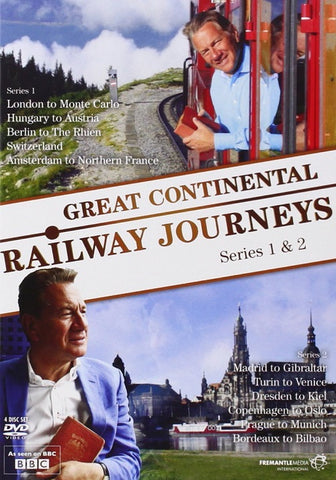 Great Continental Railway Journeys Series 1 + 2 Season Region 4 New DVD 4 Discs