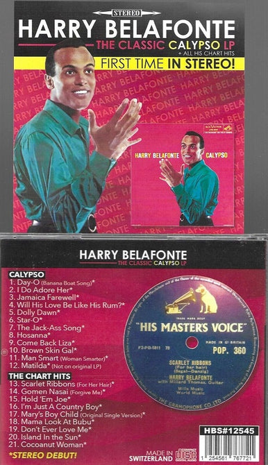Harry Belafonte Classic Calypso LP + All His Chart Hits First time in Stereo CD