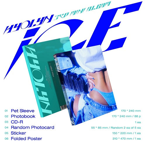 Hyolyn Ice New CD + Sticker + Poster + Photo Book + Photos + Photo Cards