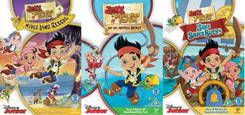 Jake and the Never Land Pirates Never Land + Yo Ho + Saves Bucky & Region 2 DVD