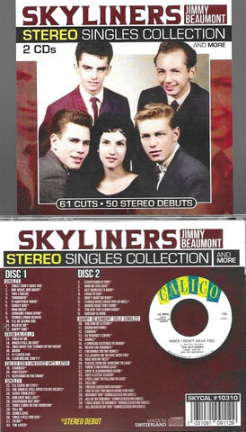 JIMMY BEAUMONT SKYLINERS Stereo Singles Collection And More & 2 Disc New CD