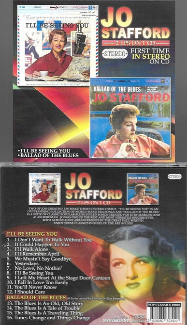Jo Stafford I'll Be Seeing You Ballad Of The Blues Ill New CD