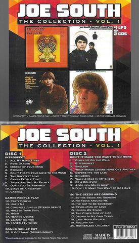 Joe South Collection Volume 1 2 3 4 Vol One wo Three Four 2 Disc New CD