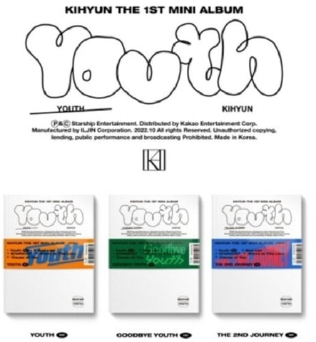 Kihyun Youth New CD + Photo Book + Photos + Photo Cards