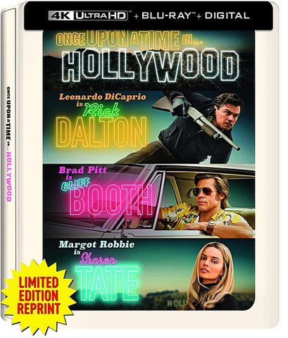 Once Upon a Time In Hollywood Limited Edition New 4K Mastering Blu-ray + Digital