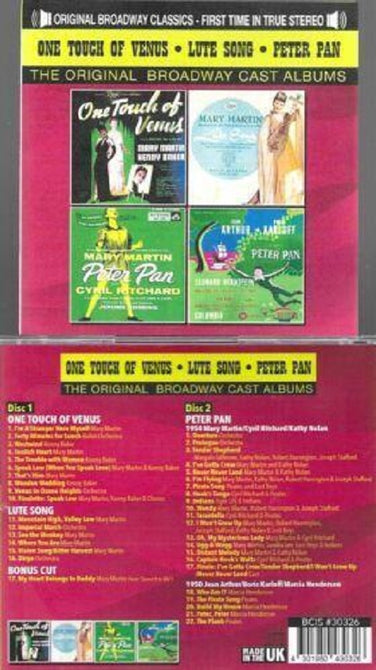 Original Cast Peter Pan Peter Pan One Touch Of Venus 2 Disc New CD