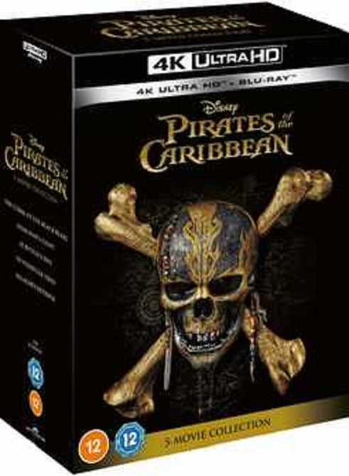 Pirates Of The Caribbean 1 2 3 4 5 Movie Collection 4K Ultra HD Region B Blu-ray